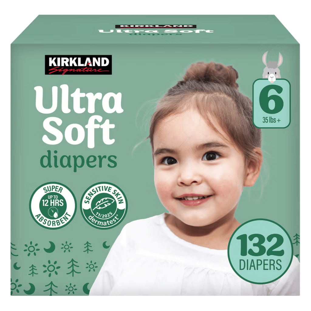 Kirkland Signature Ultra Soft Diapers Size 6 132 ct buy online USA - 1